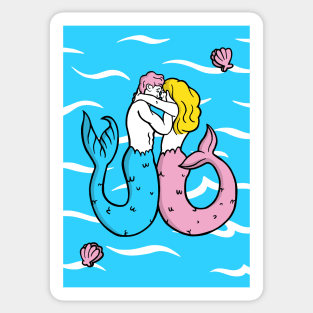 Hand Drawn Mermaid Love Sticker